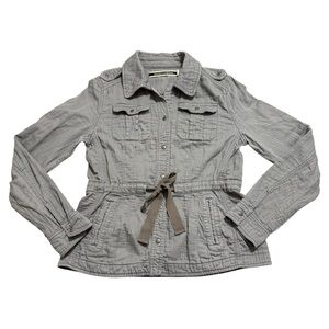 Anthropologie Daughters Of The Liberation Utility Military Jacket Gray Size 8